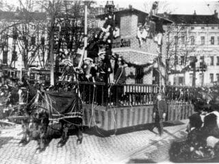 Das Korps und seine Geschichte, K.K. Oecher Storm 1881 Rosenmontag 1908 320x240, K.K. Oecher Storm 1881